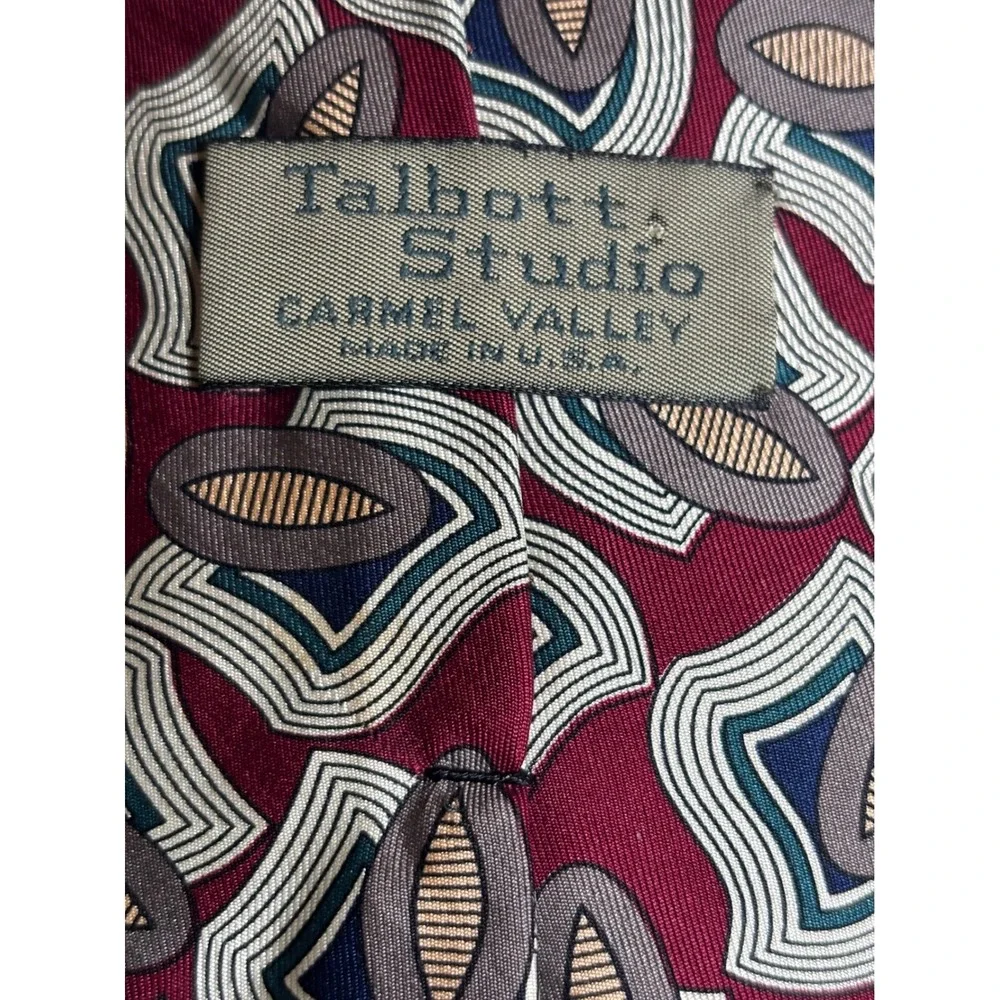 Talbott Studio Albert Vintage Silk‎ Necktie Hand Sewn Made in USA Men's Tie